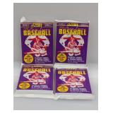 (4) 1991 Score Series 2 Baseball Packs