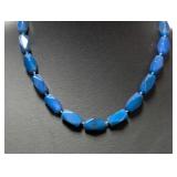 18" Blue Stone Beaded Strand Necklace
