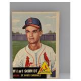 1953 Topps #168 Willard Schmidt Corners/Edges