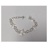 8" .925 Sterl Star Motif Bracelet
