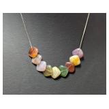 Color Block Square Bead Necklace