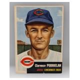 1953 Topps Clarence Podbielan Creases/Corners/Edge