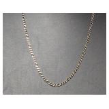 22" .925 Sterl Figaro Chain Necklace