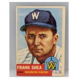 1953 Topps #164 Frank Shea Senators Corners/Edges