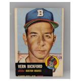 1953 Topps #161 Vern Bickford Braves Corners/Edges