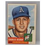 1953 Topps #186 Charlie Bishop Athletics Edges