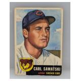 1953 Topps Carl Sawatski Corners/Edges/Creases