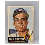 1953 Topps Bill Burton Braves Crease/Corners/Edge