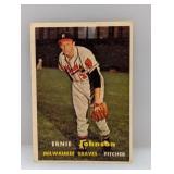 1957 Topps #333 Ernie Johnson Braves Corners