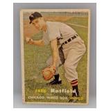 1957 Topps 278 Fred Hatfield Corners/Edges/Residue