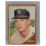 1962 Topps Baseball Hal Reniff SP 159 Corner