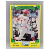 1982 Topps Drakeï¿½s Big Hitters Johnny Bench Stain