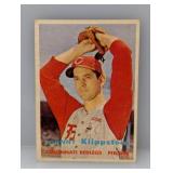 1957 Topps #296 Johnny Klippstein Corners/Edges