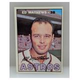 1967 Topps Baseball Ed Mathews HOF 166