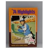 1975 Topps Baseball Hank Aaron HOF Braves Edges