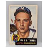 1953 Topps #212 Jack Dittmer Corners/Edges/Crease