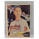 1957 Topps #287 Sam Jones Corners/Edges/Stain