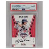 2019 Crews Stars 7 Stripes 18u Auto /499 PSA 8