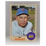 1968 Topps Baseball Gil Hodges HOF 27 Crease