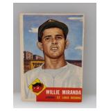 1953 Topps #278 Willie Miranda Hi# Corners/Edges