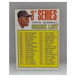 1967 Topps MAYS CHECKLIST UNCHECKED 191 Surface