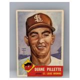 1953 Topps Duane Pillette Hi# Corners/Edges/Hole