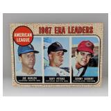 1968 Topps Baseball 1967 AL ERA LEADERS 8 Corners
