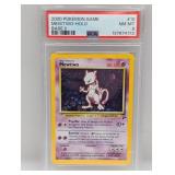 2000 Pokemon Game Mewtwo Holo Base II PSA 8
