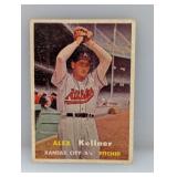 1957 Topps #280 Alex Kellner Corners/Edges/Residue