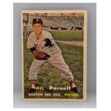 1957 Topps #313 Mel Parnell Red Sox Corners