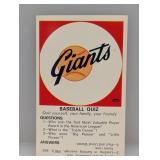1968-70 Fleer Logo Quiz Cards Giants Stain