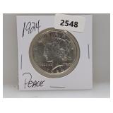 1924 90% Silv Peace $1 Dollar