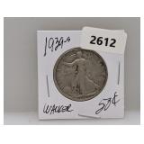 1939-S 90% Silv Walker Half $1 Dollar