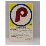 1968-70 Fleer Logo Quiz Cards Phillies Stain
