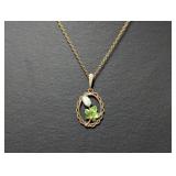 18' 12k GF Opal and Leaf Necklace