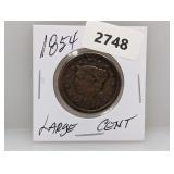 1854 Large One Cent