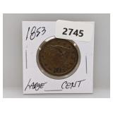 1853 Large One Cent