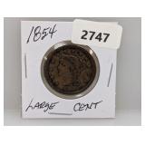 1854 Large One Cent