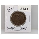 1851 Large One Cent