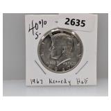 1967 40% Silv JFK Half $1 Dollar