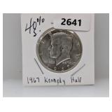 1967 40% Silv JFK Half $1 Dollar