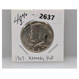 1967 40% Silv JFK Half $1 Dollar