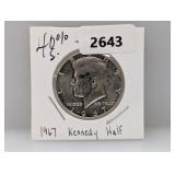 1967 40% Silv JFK Half $1 Dollar