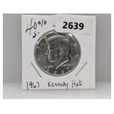 1967 40% Silv JFK Half $1 Dollar