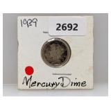 1939 90% Silv Mercury Dime