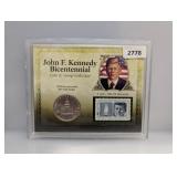 John F Kennedy Bicentennial Coin & Stamp Coll