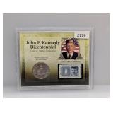 John F Kennedy Bicentennial Coin & Stamp Coll