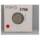 1954-D 90% Silv Roos Dime