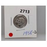 1958-D 90% Silv Roos Dime