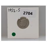 1952-S 90% Silv Roos Dime